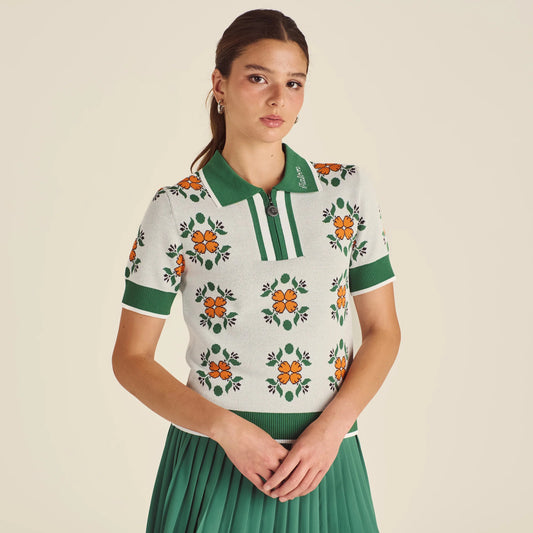 Women Lucia Quarter Zip Polo