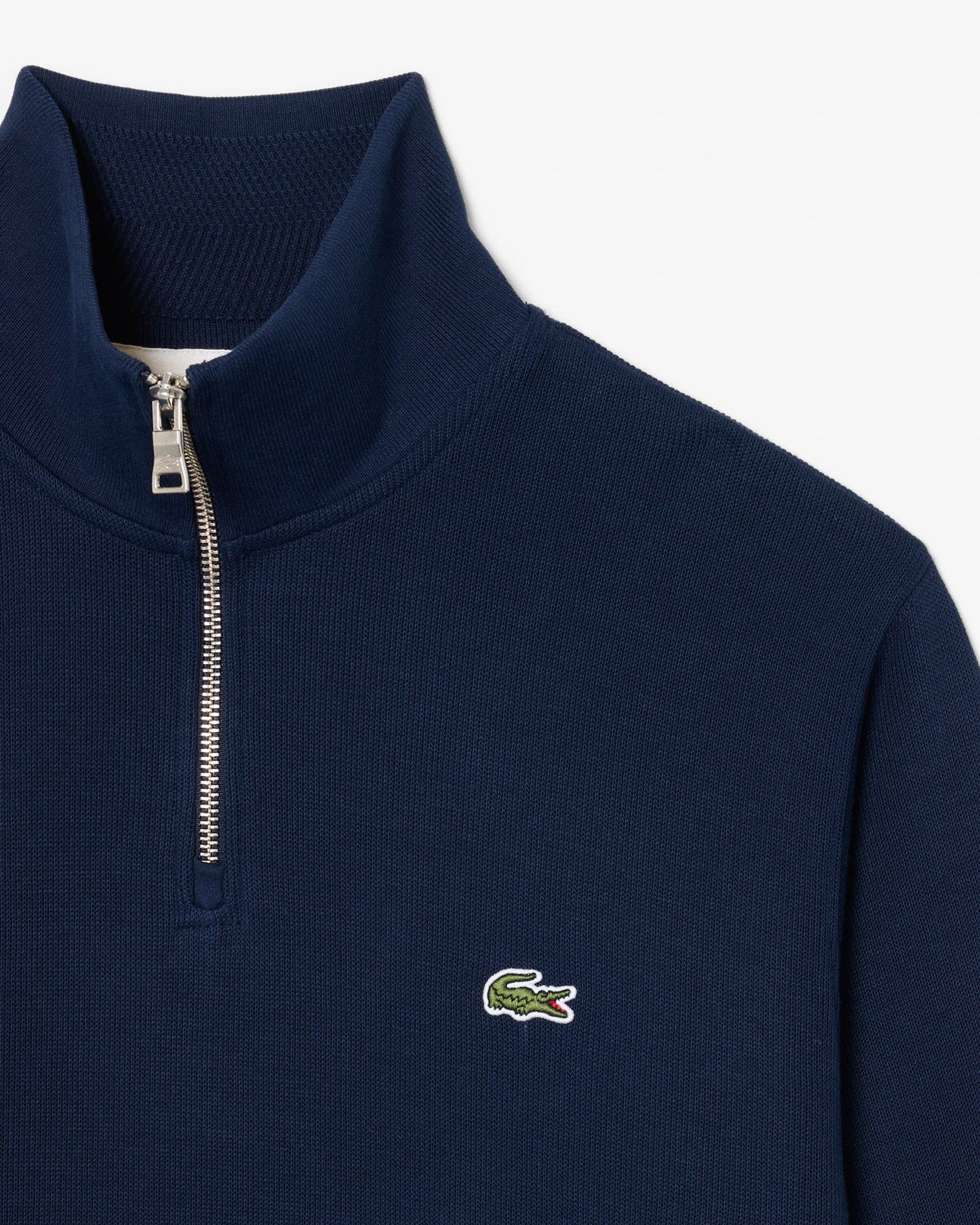 Mens Zippered Stand-Up Collar Cotton Sweatshirt - Navy Blue 166