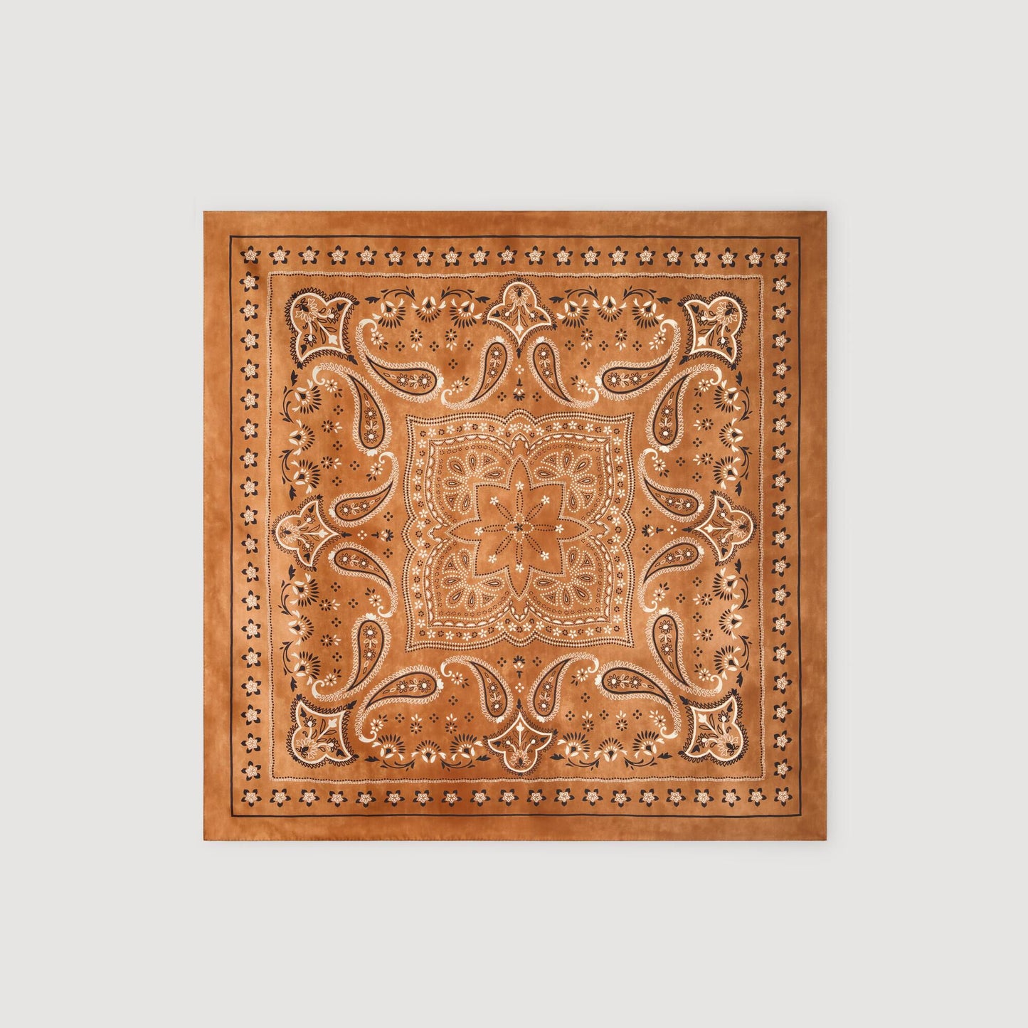 Silk bandana print scarf