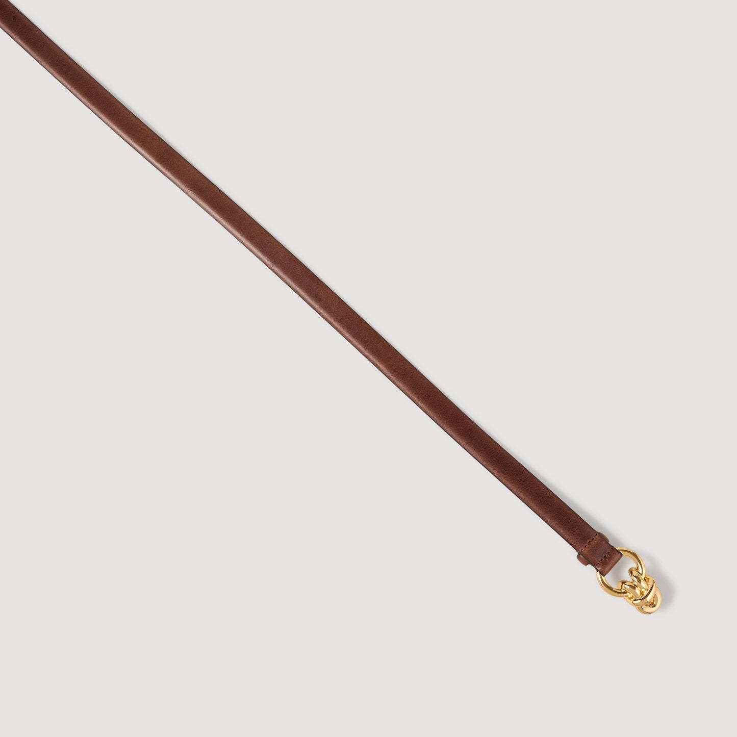 Slim leather belt