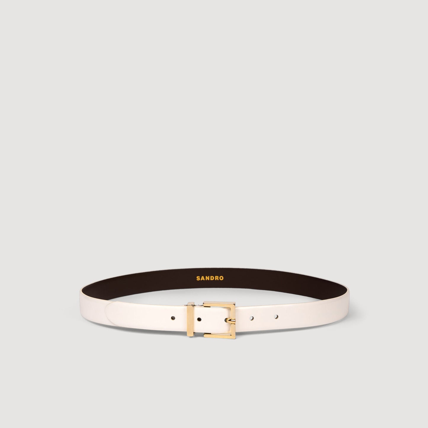 Smooth leather belt metal buckle