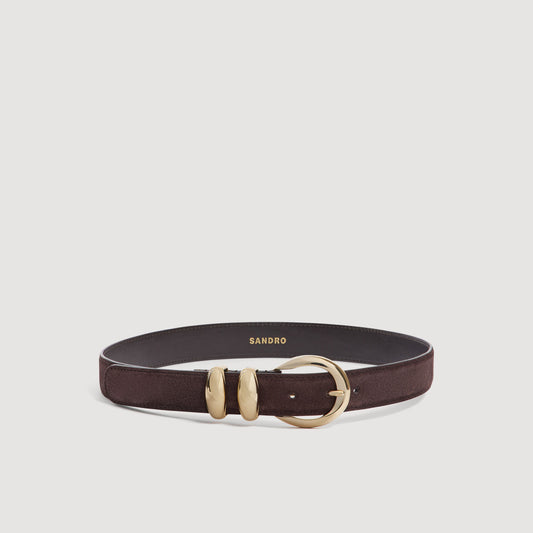 Suede leather belt