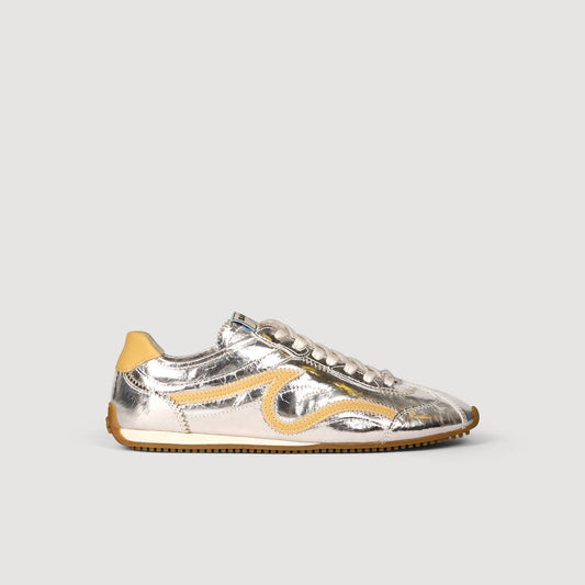 LightWave metallic leather trainers