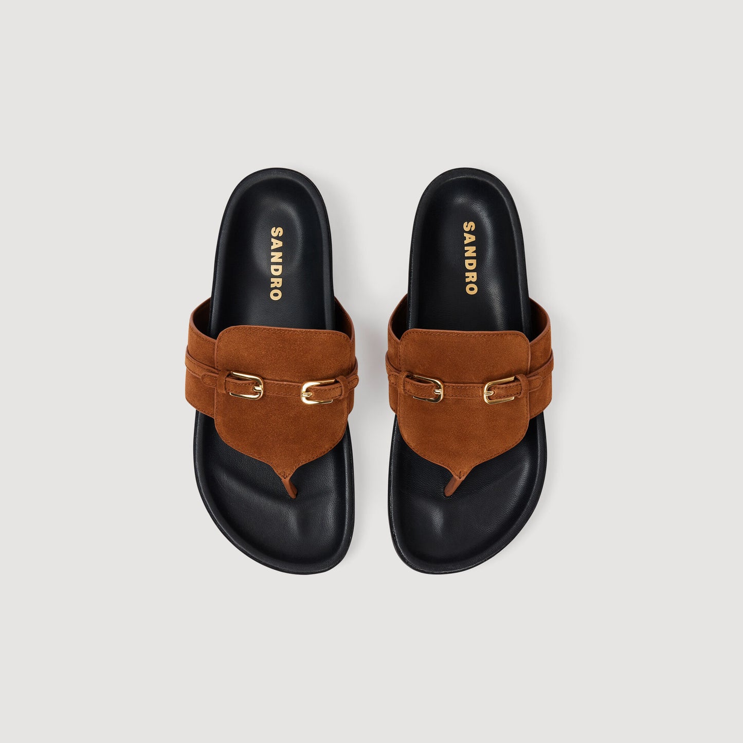 Suede buckle sandals