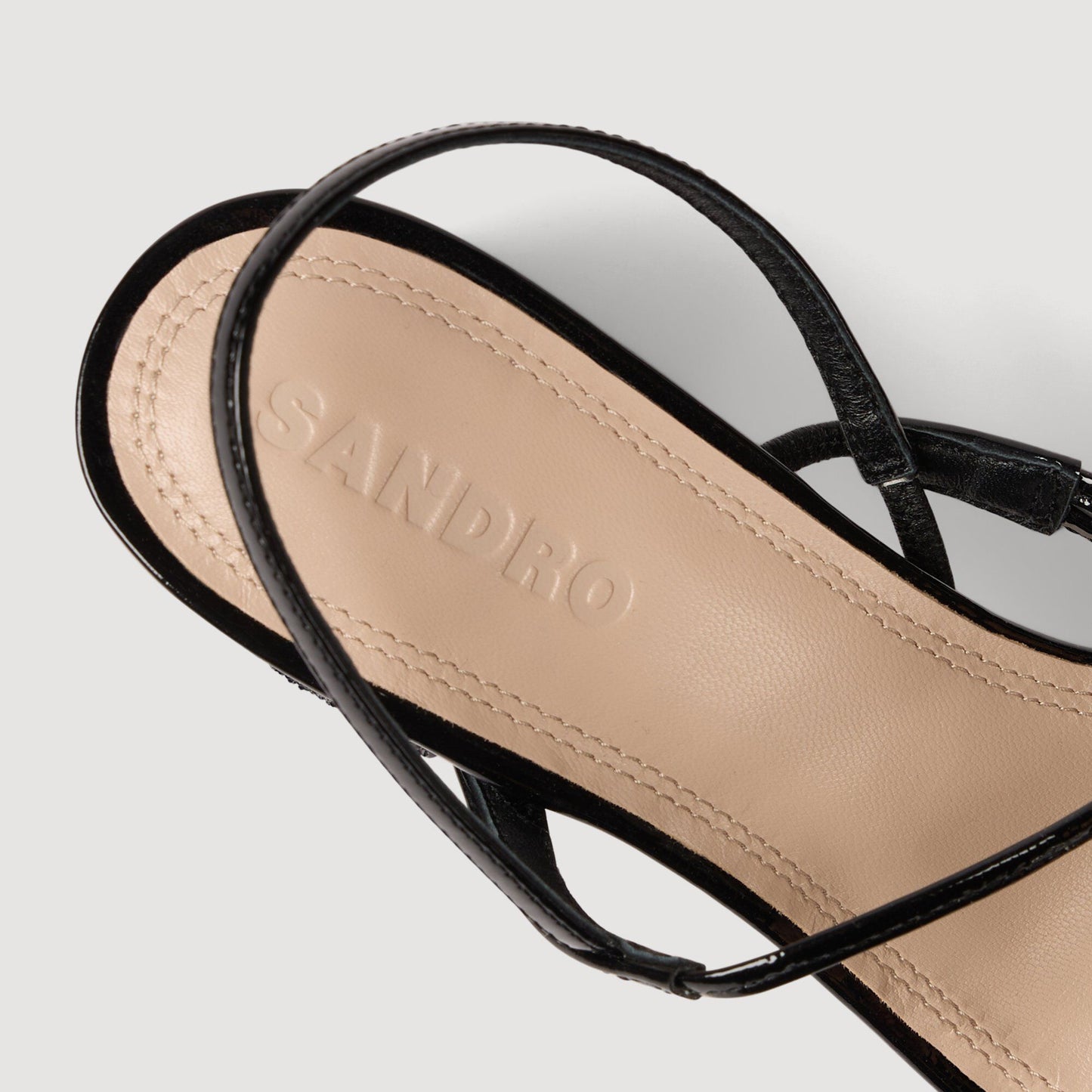 Glitter heel sandals