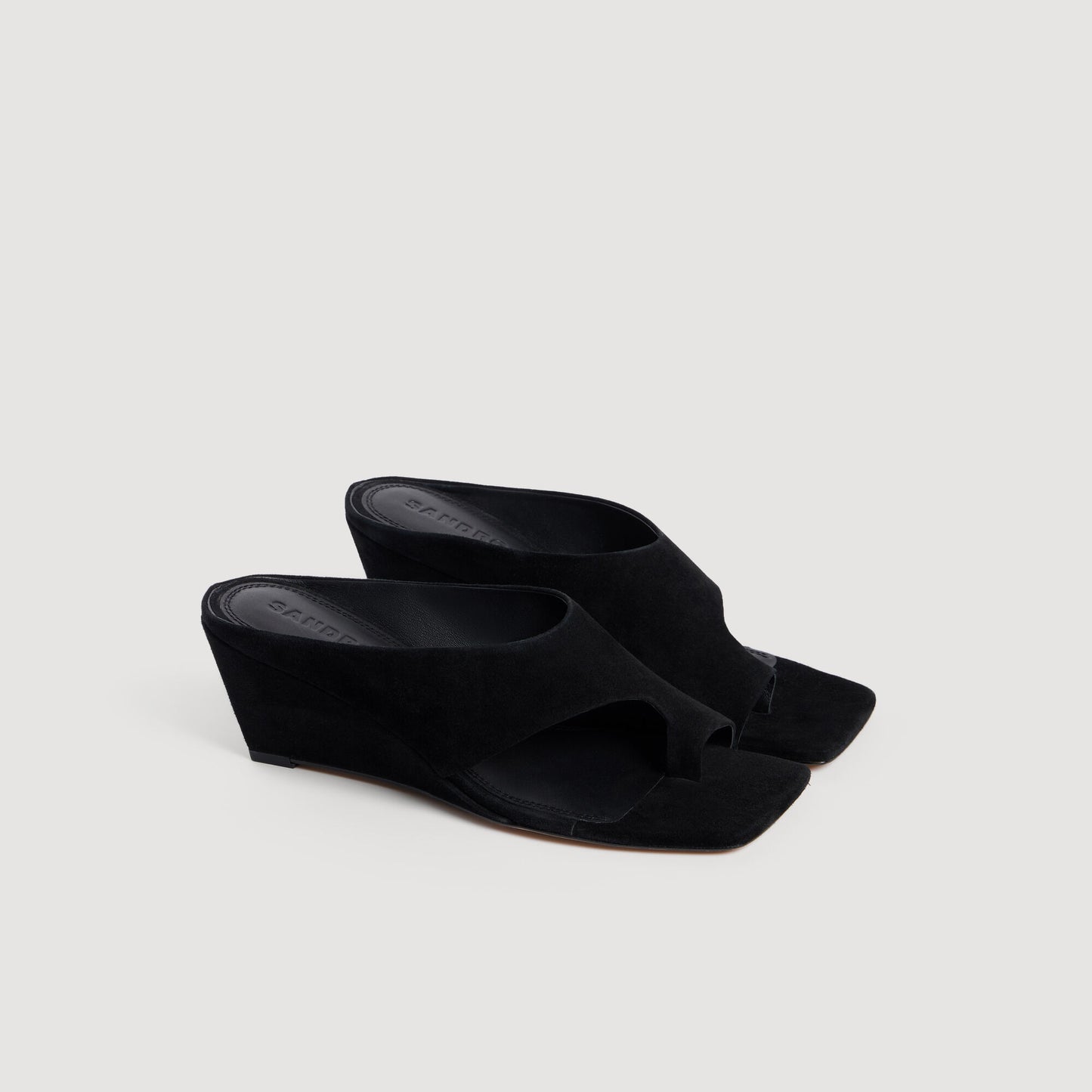 Suede wedge sandals