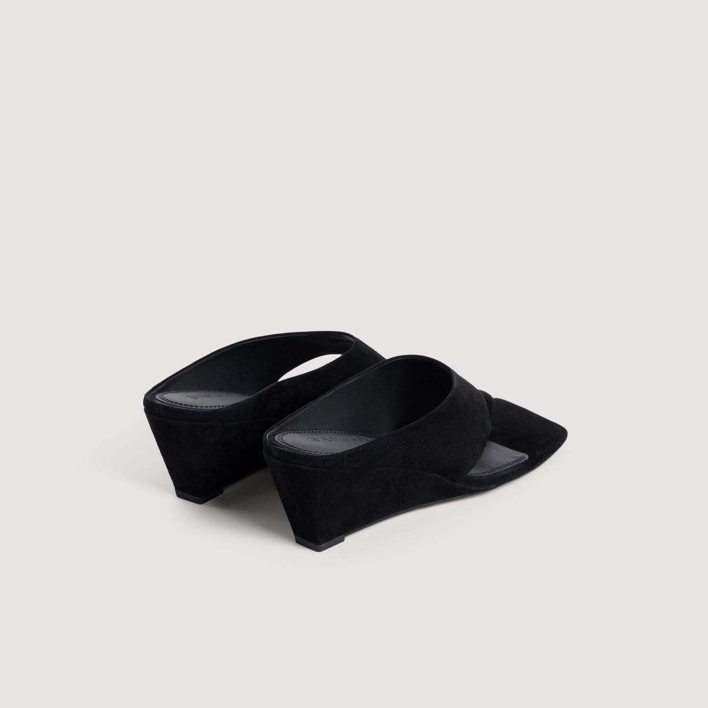 Suede wedge sandals