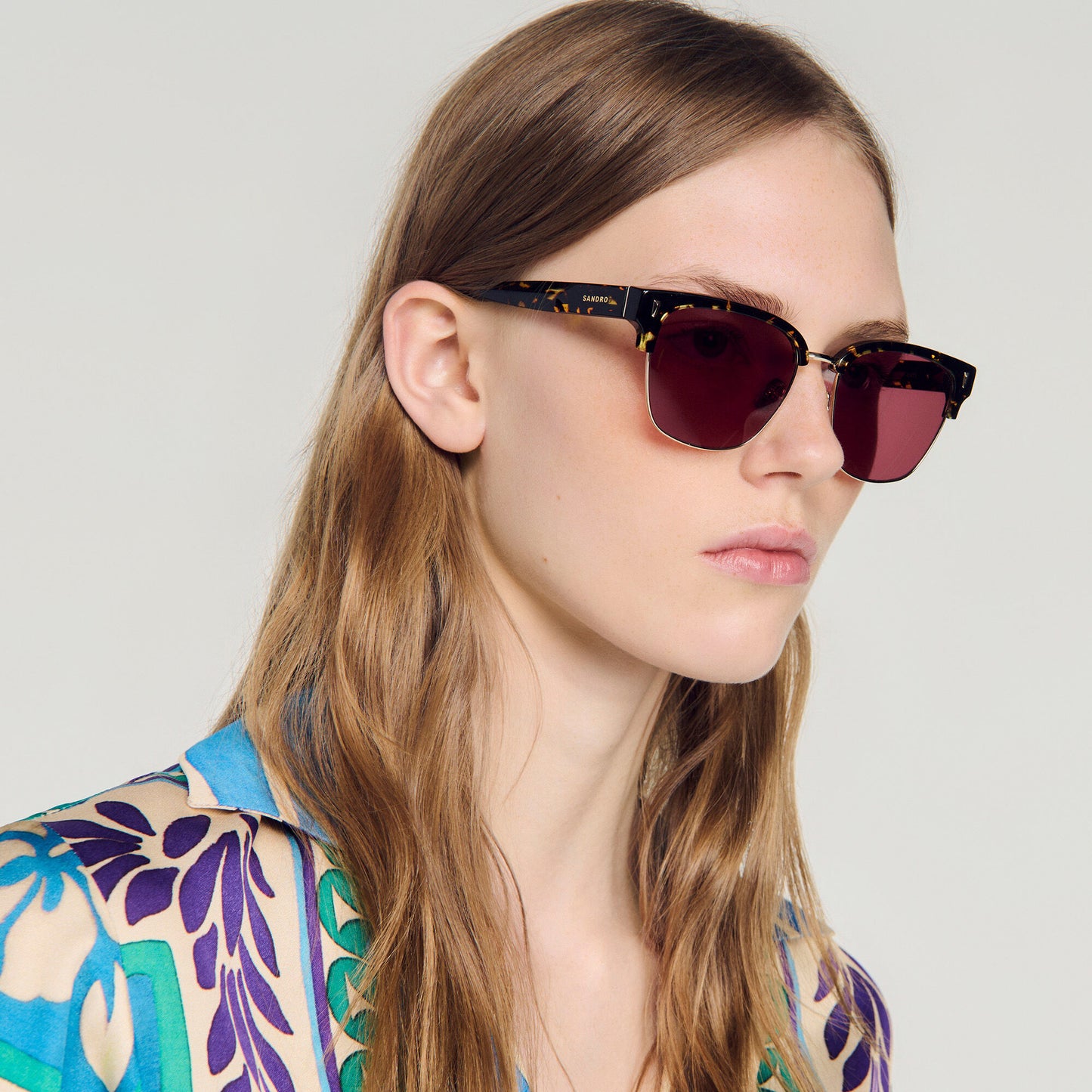 Acetate logo sunglasses