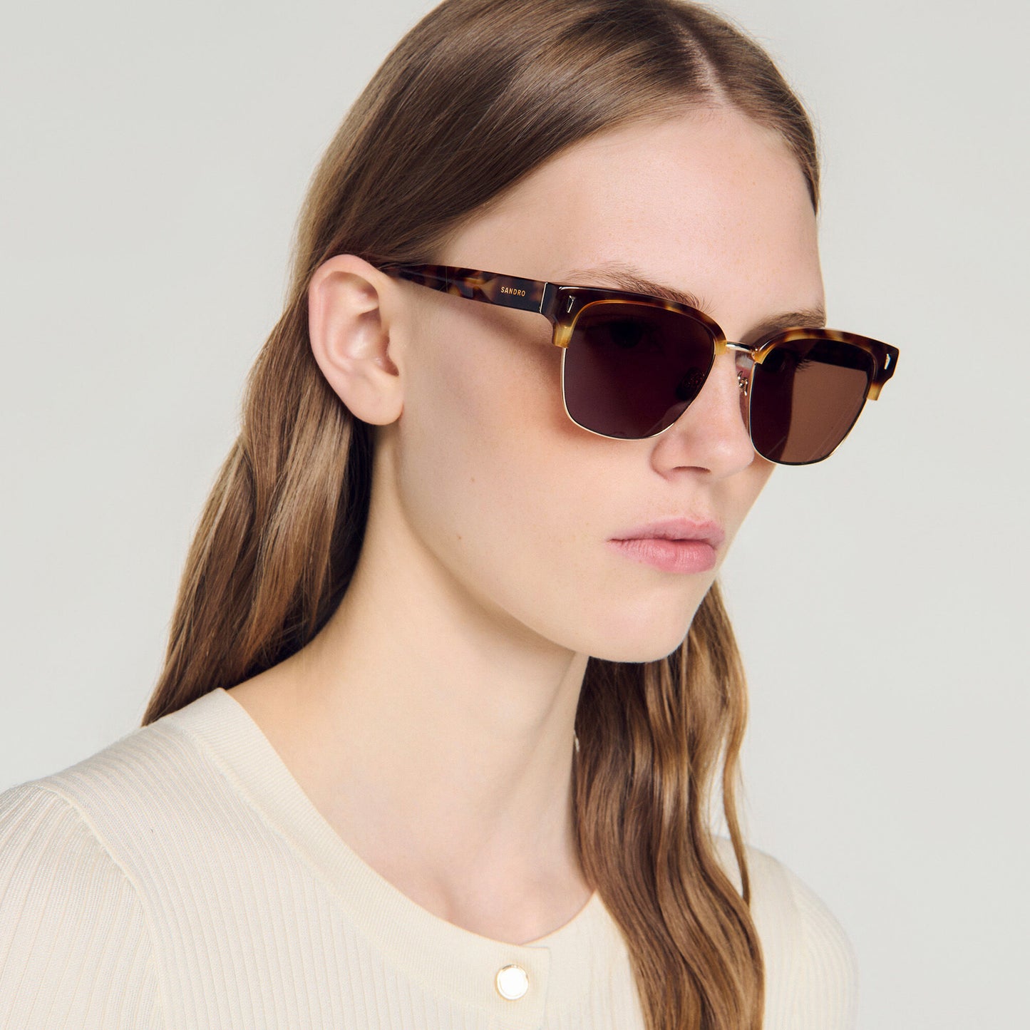 Acetate logo sunglasses
