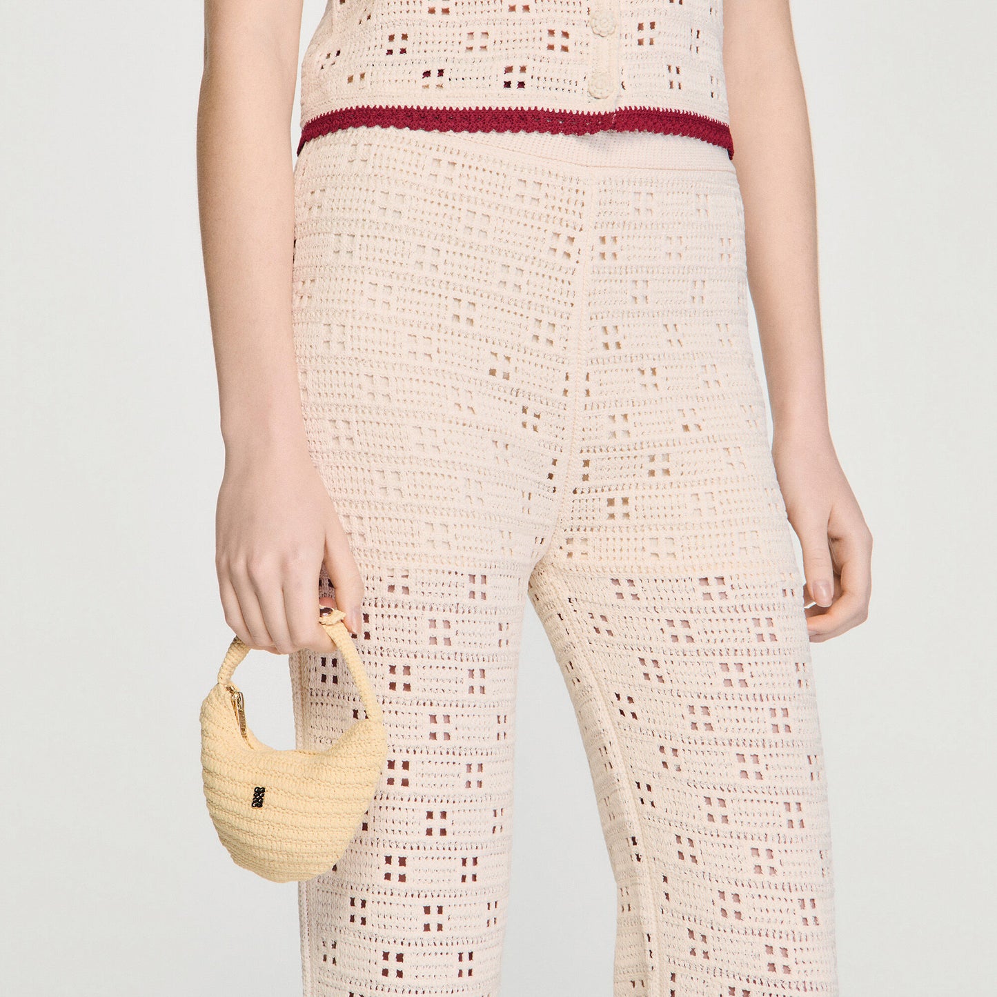 Crochet small leather goods