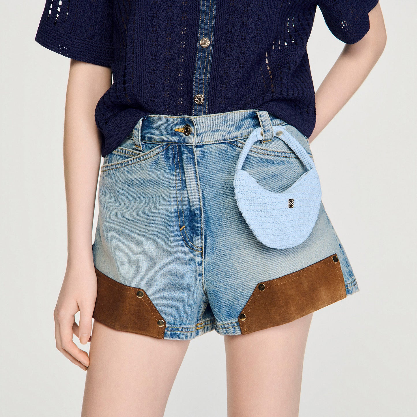 Crochet small leather goods