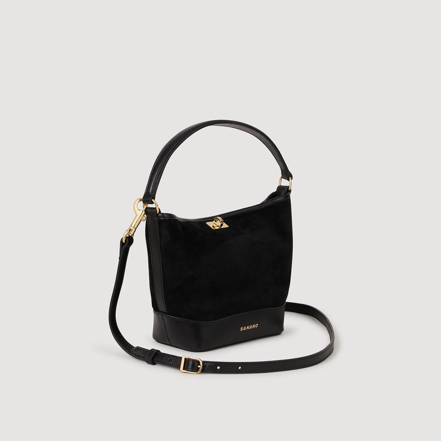 Mini Tangoso suede and leather bag