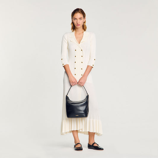 Leather bucket bag