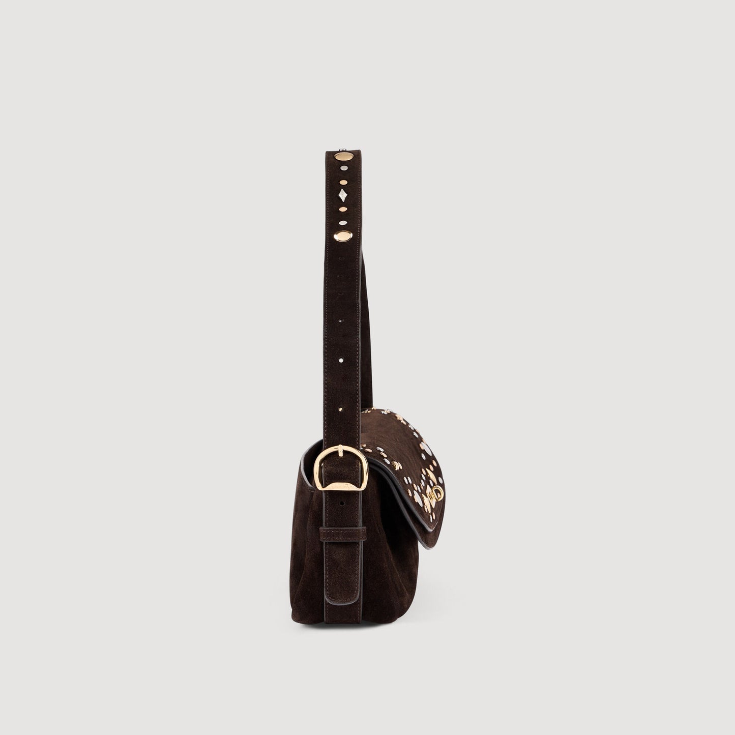 LE MAMBO JANYS studded suede bag
