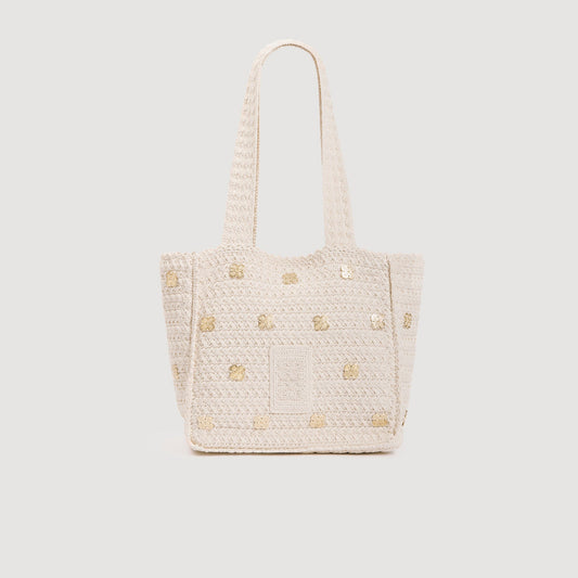 Crochet bag with tassels