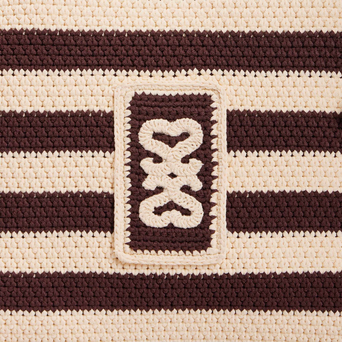 Striped crochet bag