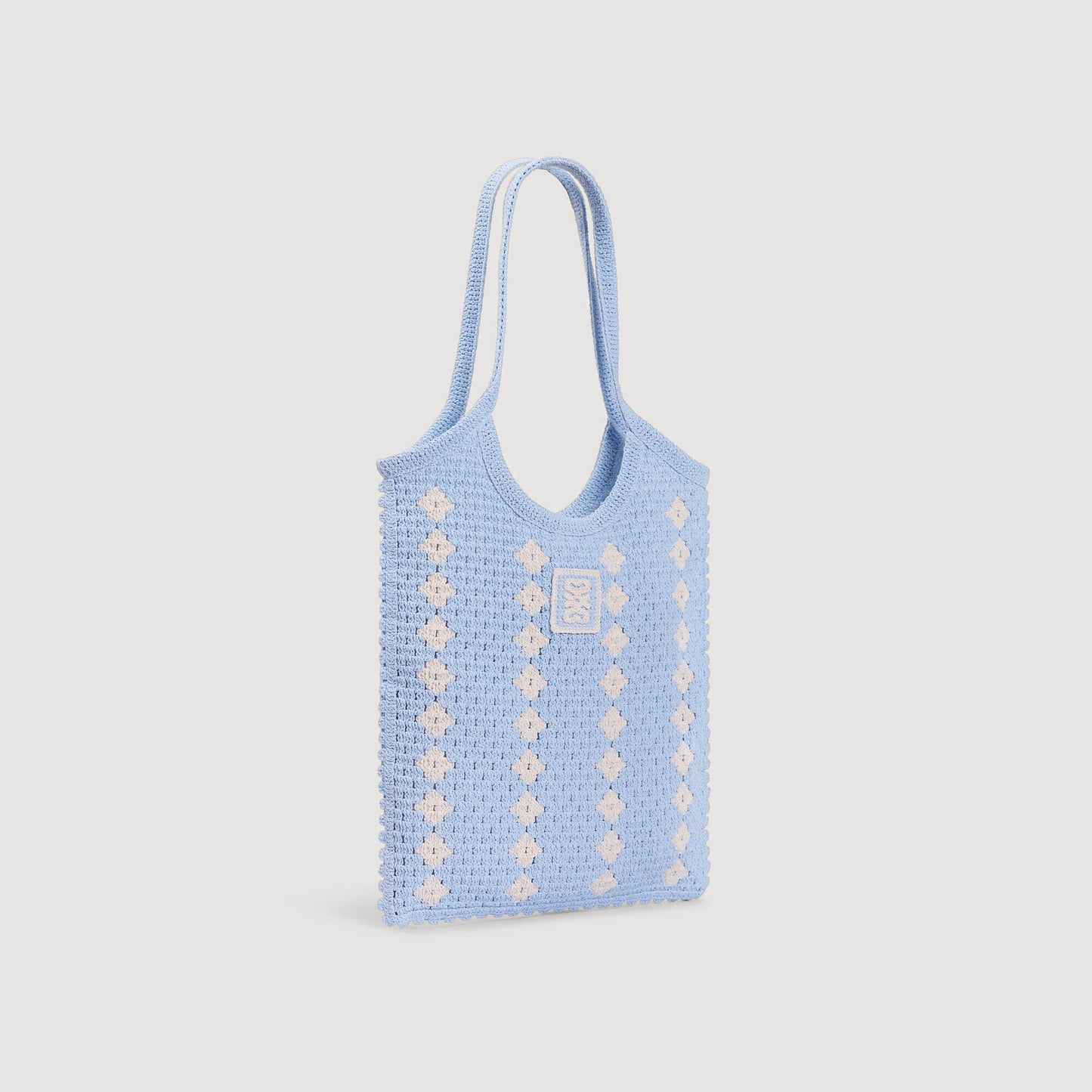 Two-tone crochet bag
