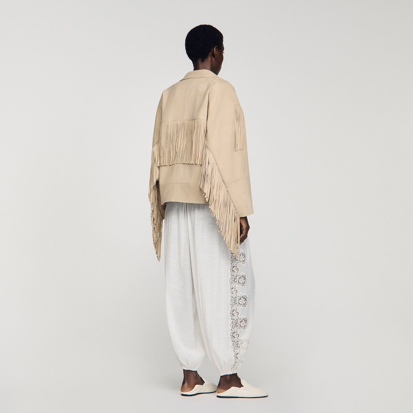 Fringed suede jacket