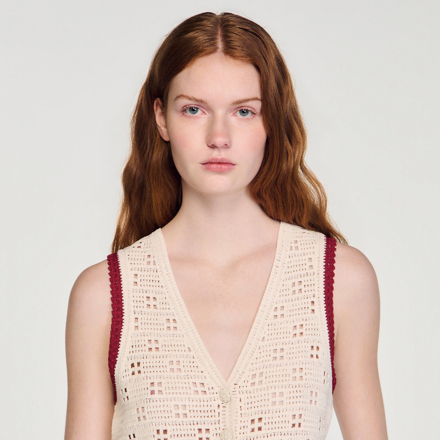 Crochet-style cardigan