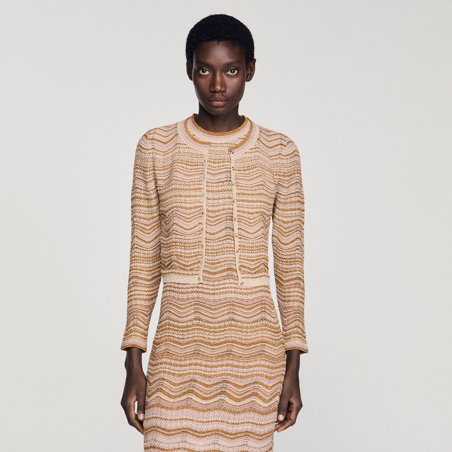 Decorative knit cardigan