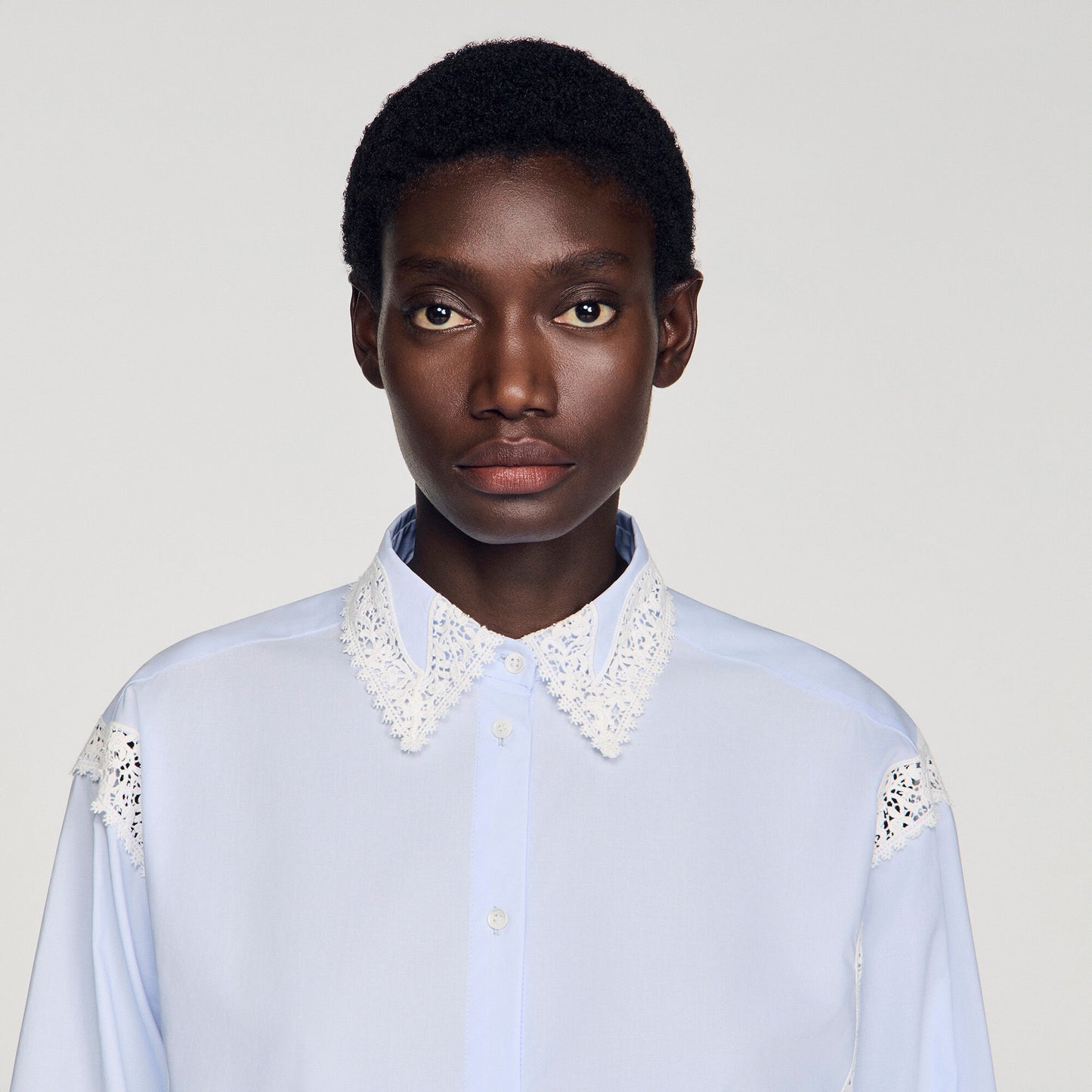 Lace detail shirt