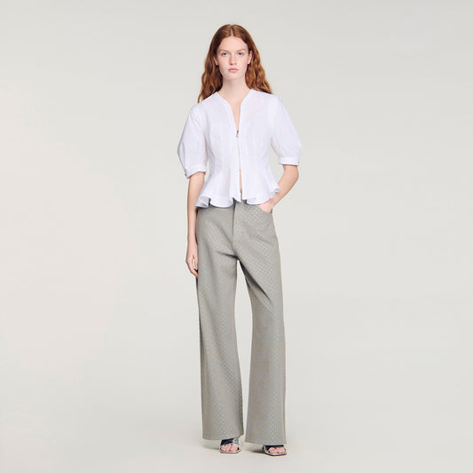 Zipped peplum shirt