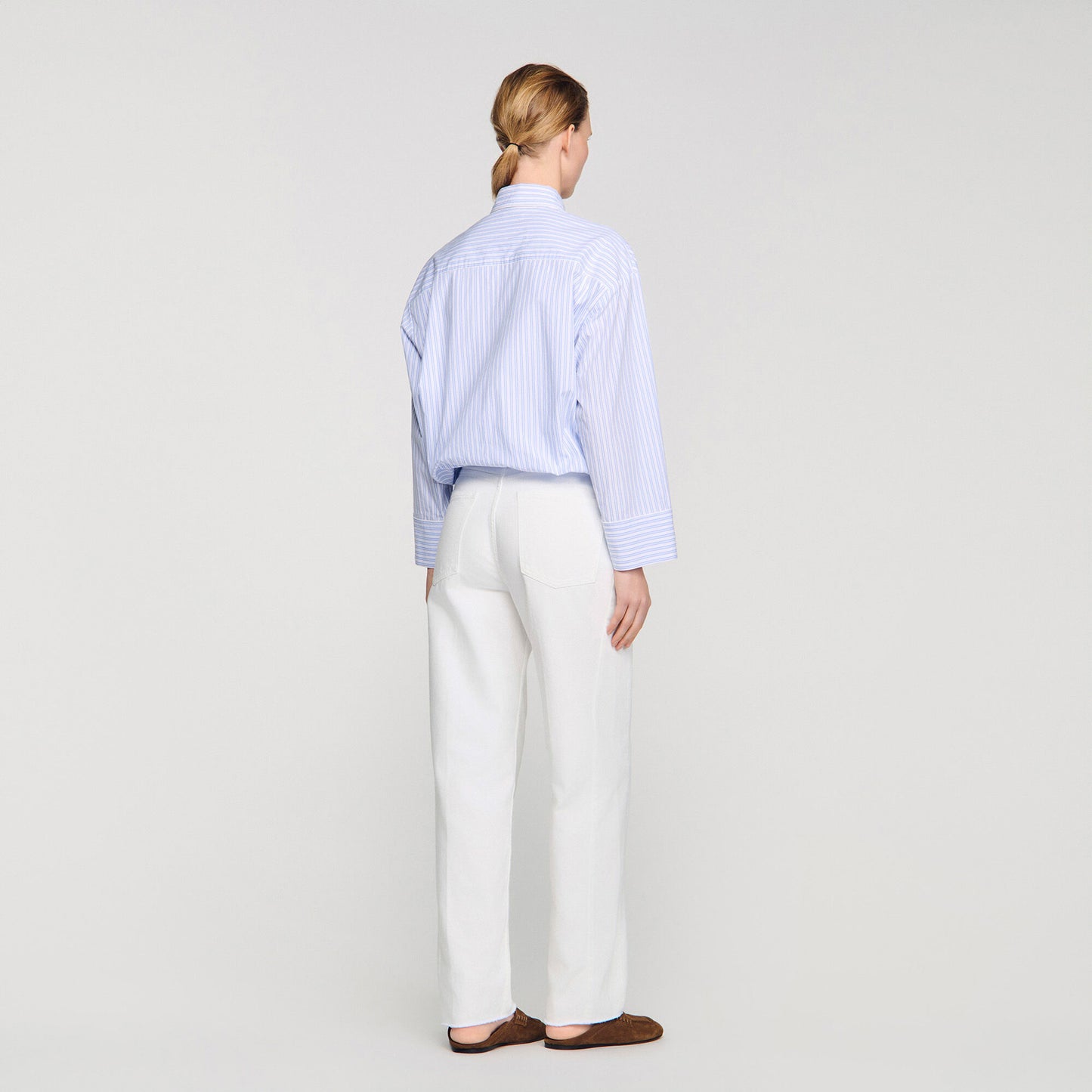 Cropped striped shirt