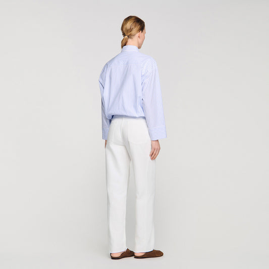 Cropped striped shirt