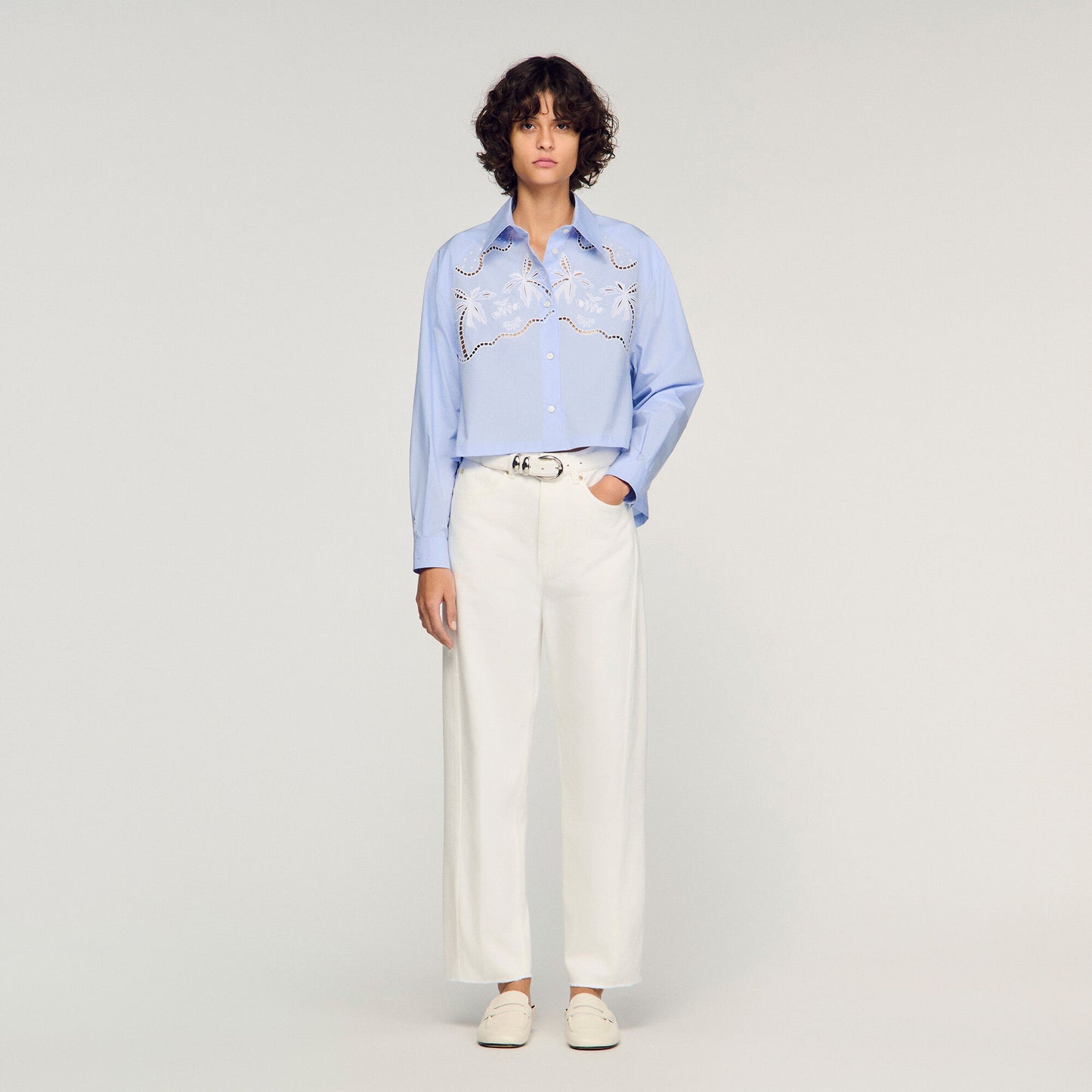 Embroidered cotton shirt