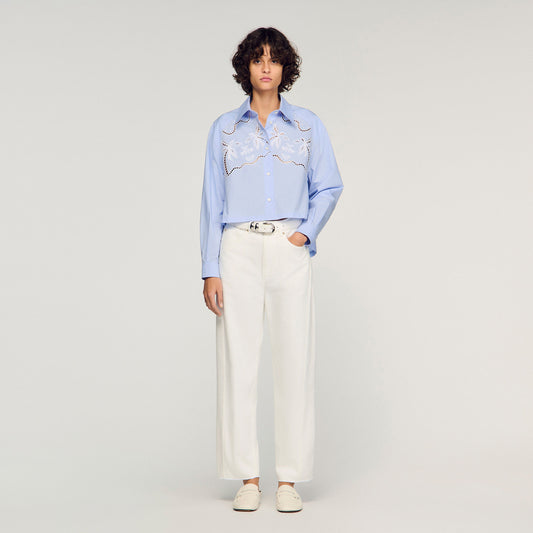 Embroidered cotton shirt