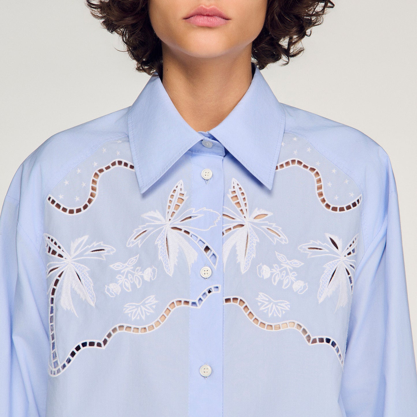 Embroidered cotton shirt