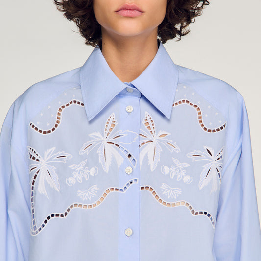 Embroidered cotton shirt