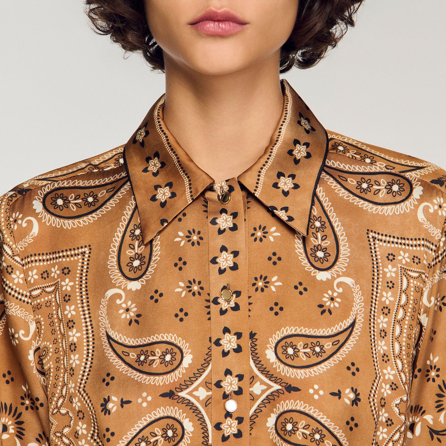 Bandana print cropped shirt