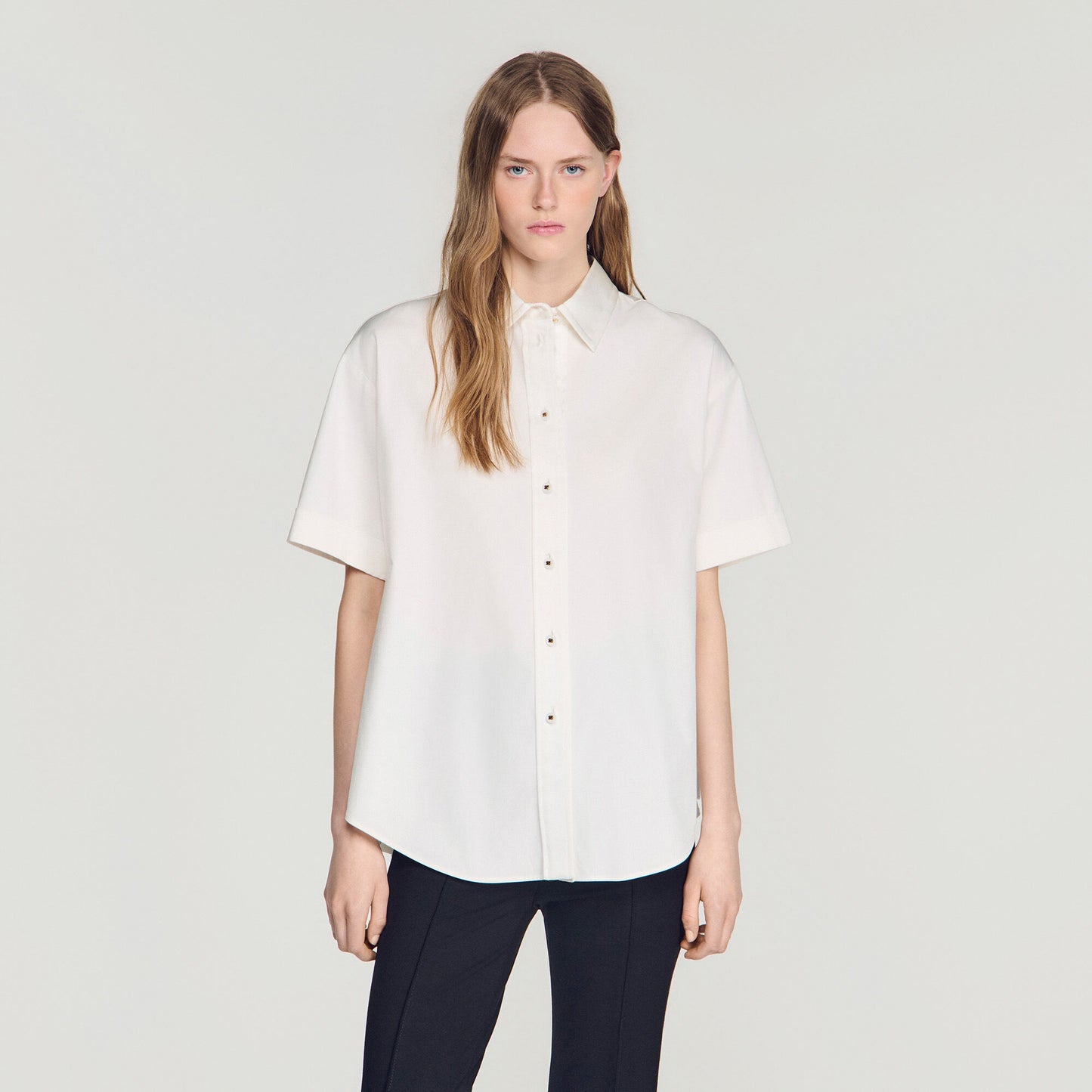 Pleated back shirt