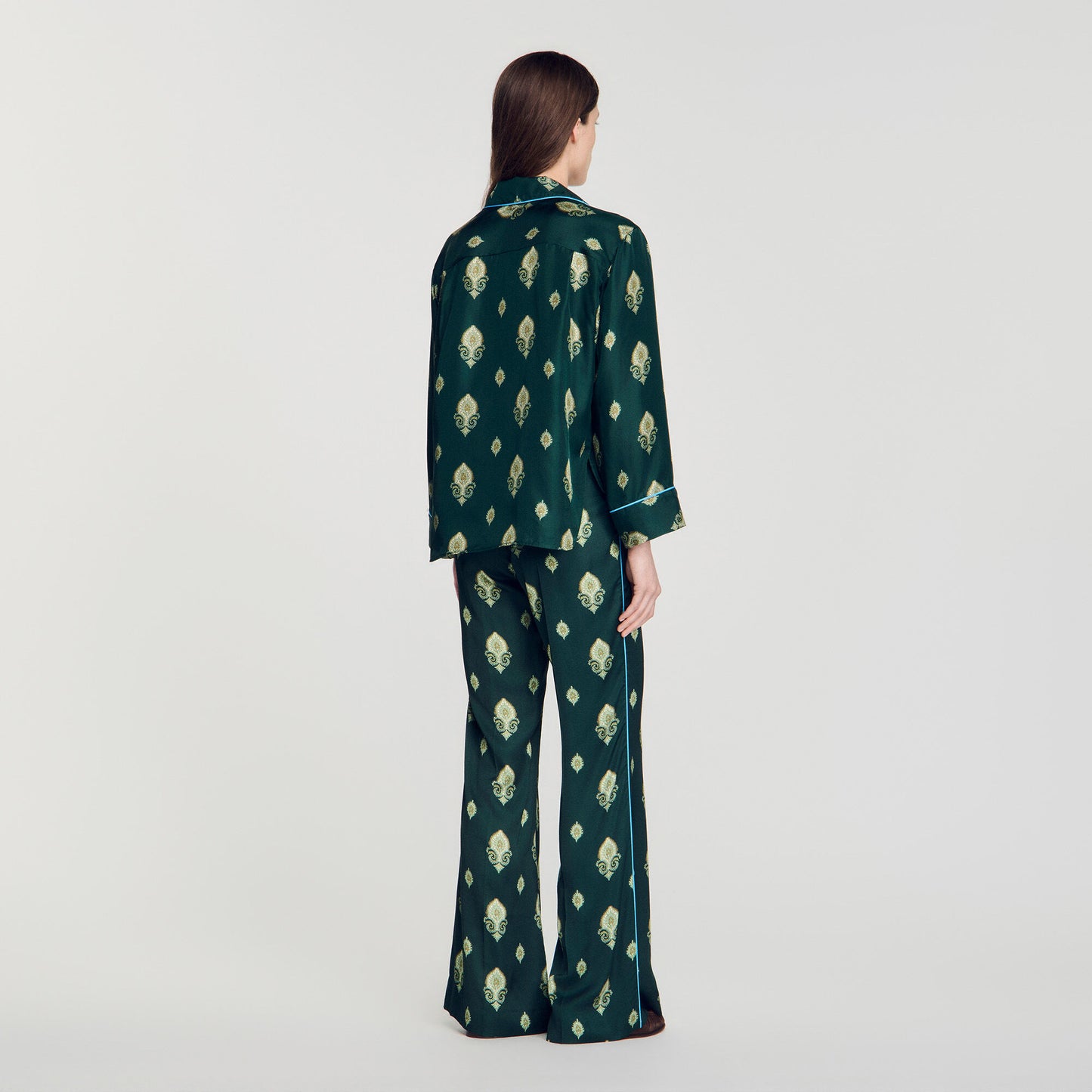 Paisley print pyjama shirt
