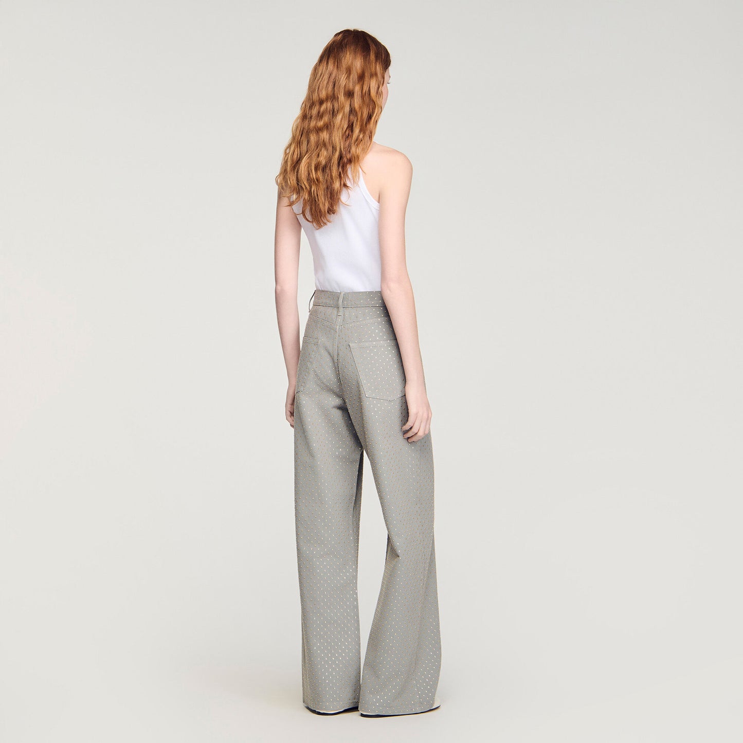 Rhinestone-embellished jeans