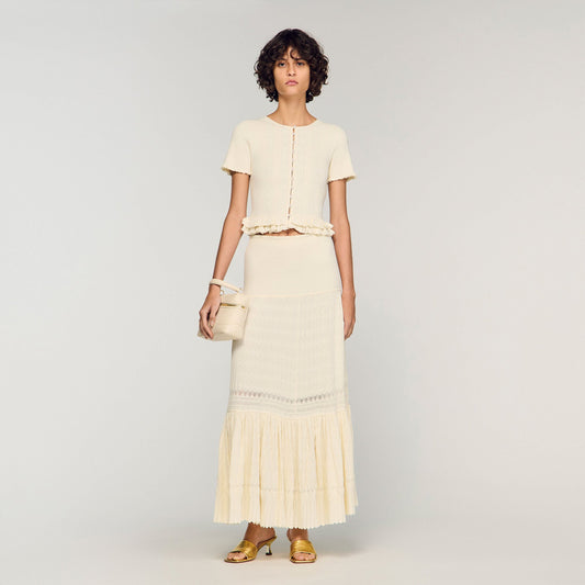 Long knit skirt