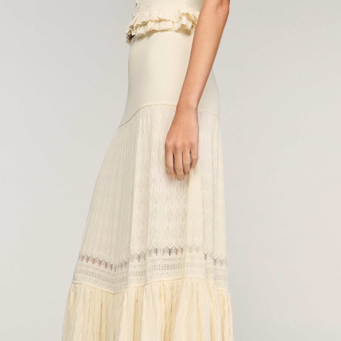 Long knit skirt