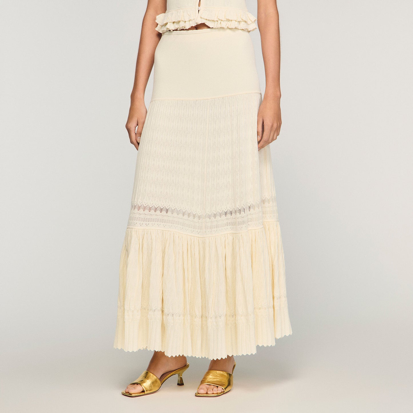 Long knit skirt