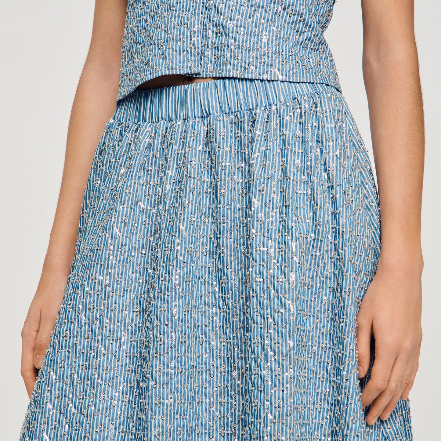 Long sequined skirt