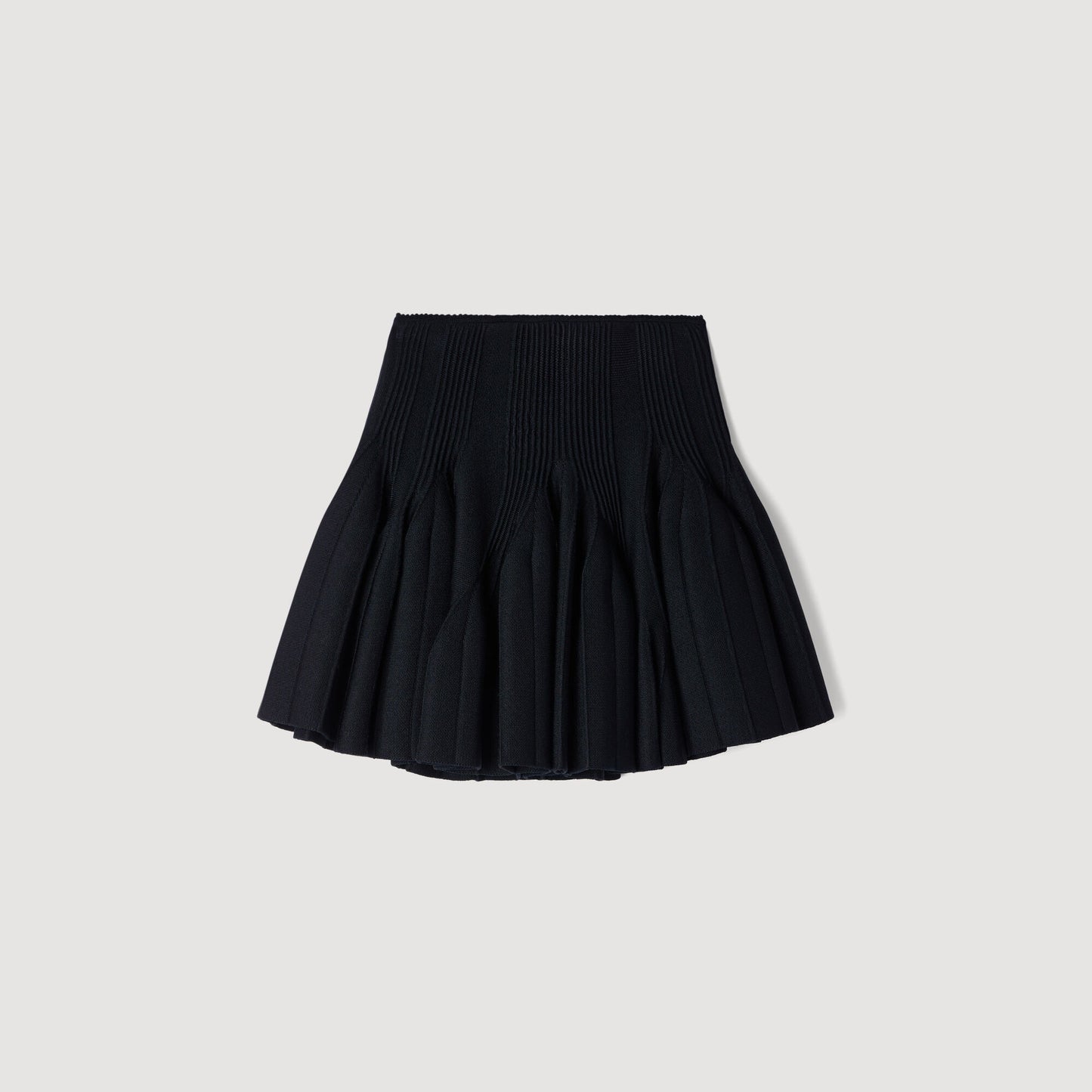 Short knit godet skirt