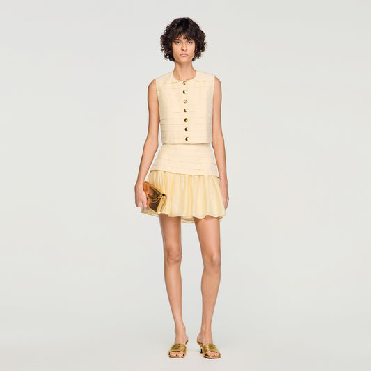 Short pleated skirt