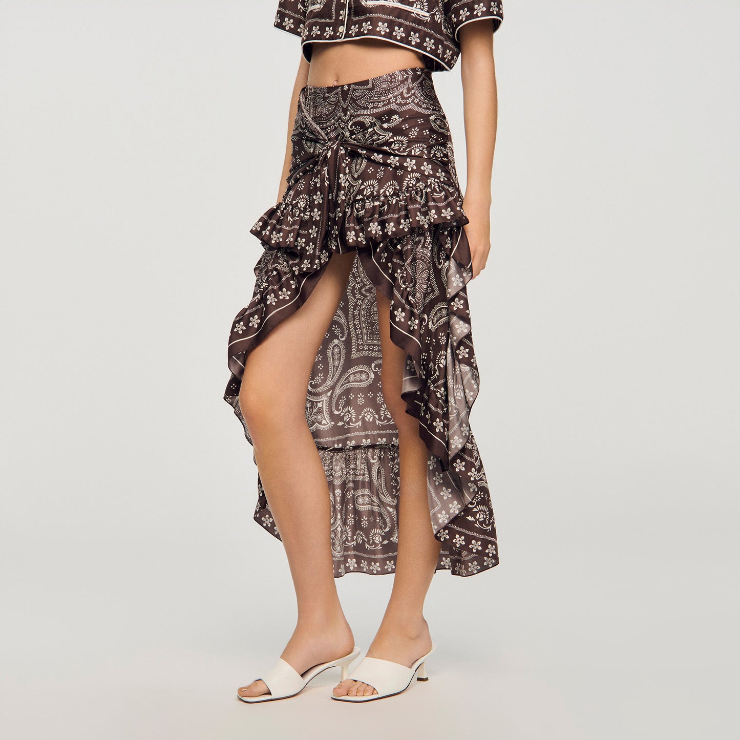 Bandana print short skirt