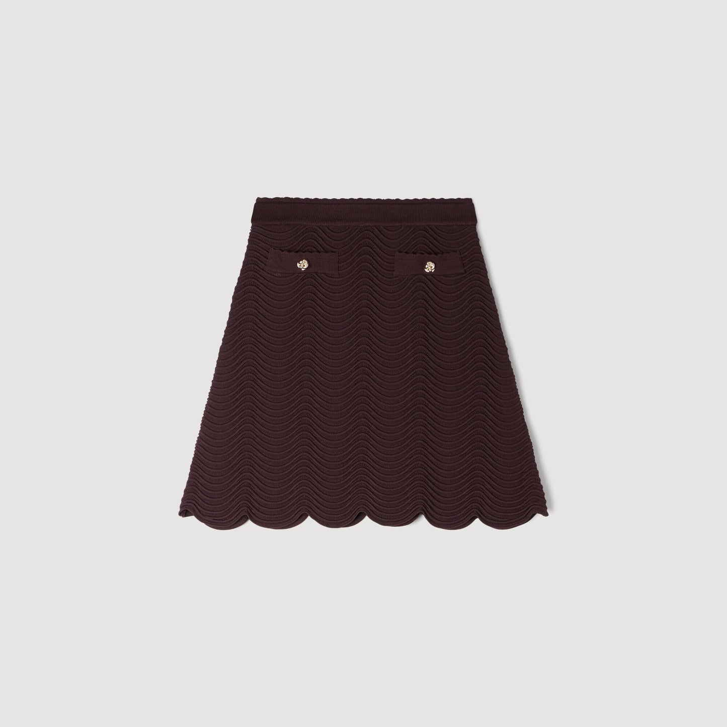 Short fancy knit skirt
