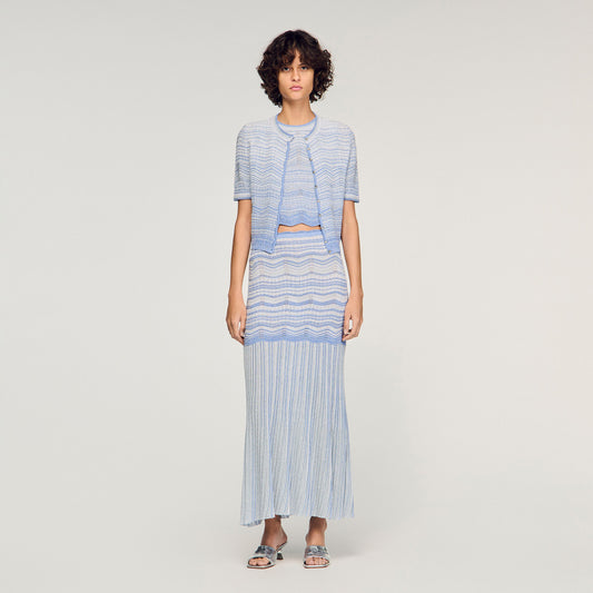 Long fancy knit skirt