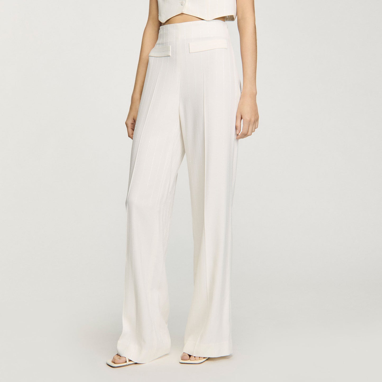 Sequin suit trousers