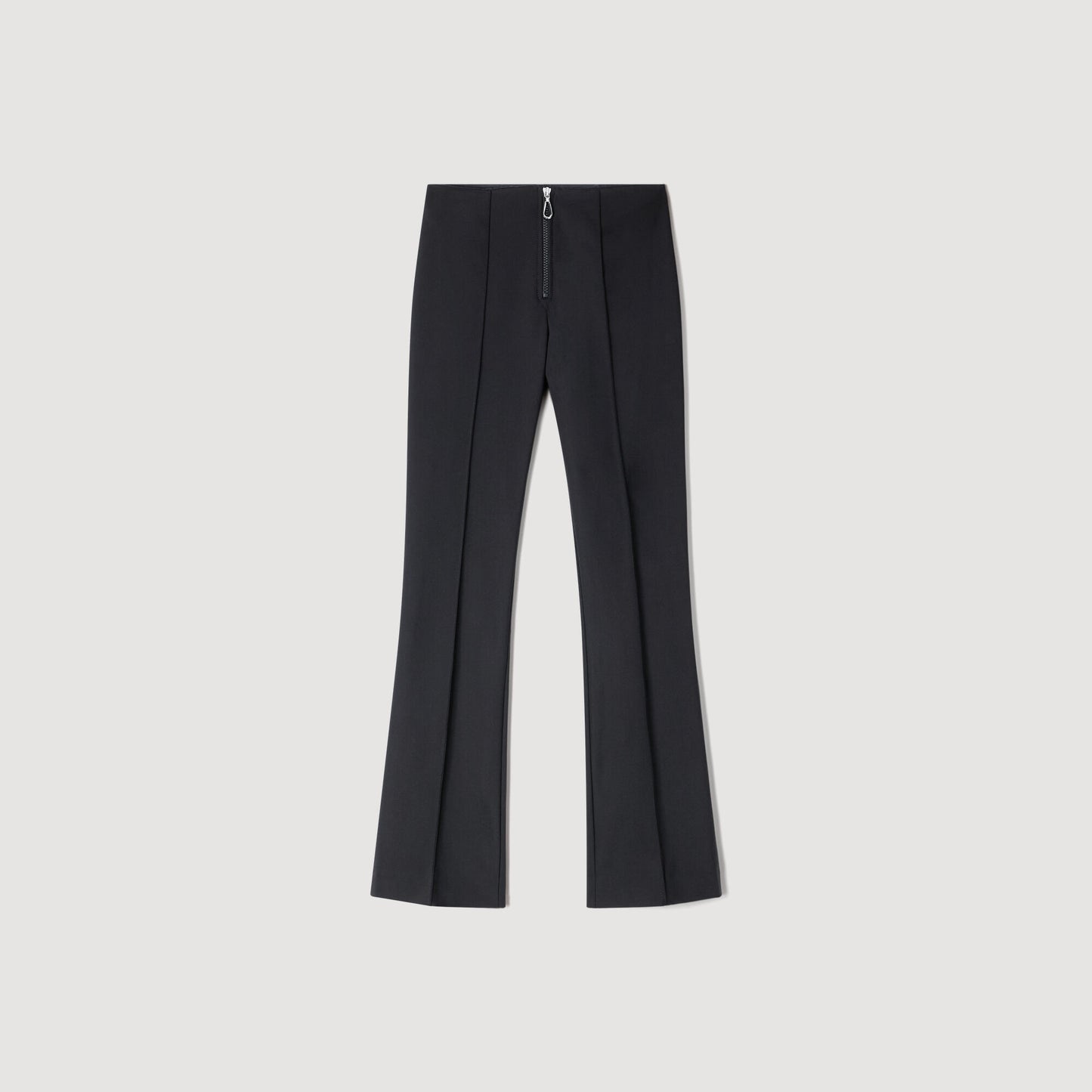 Pleat and zip trousers