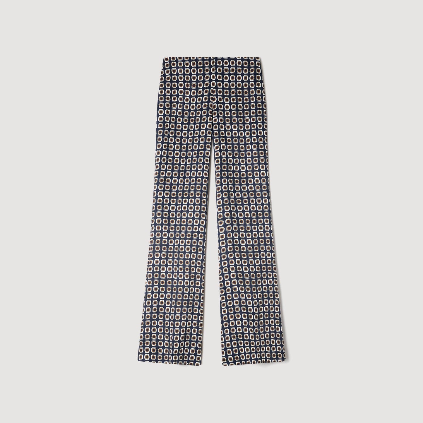 Floral-print floaty trousers