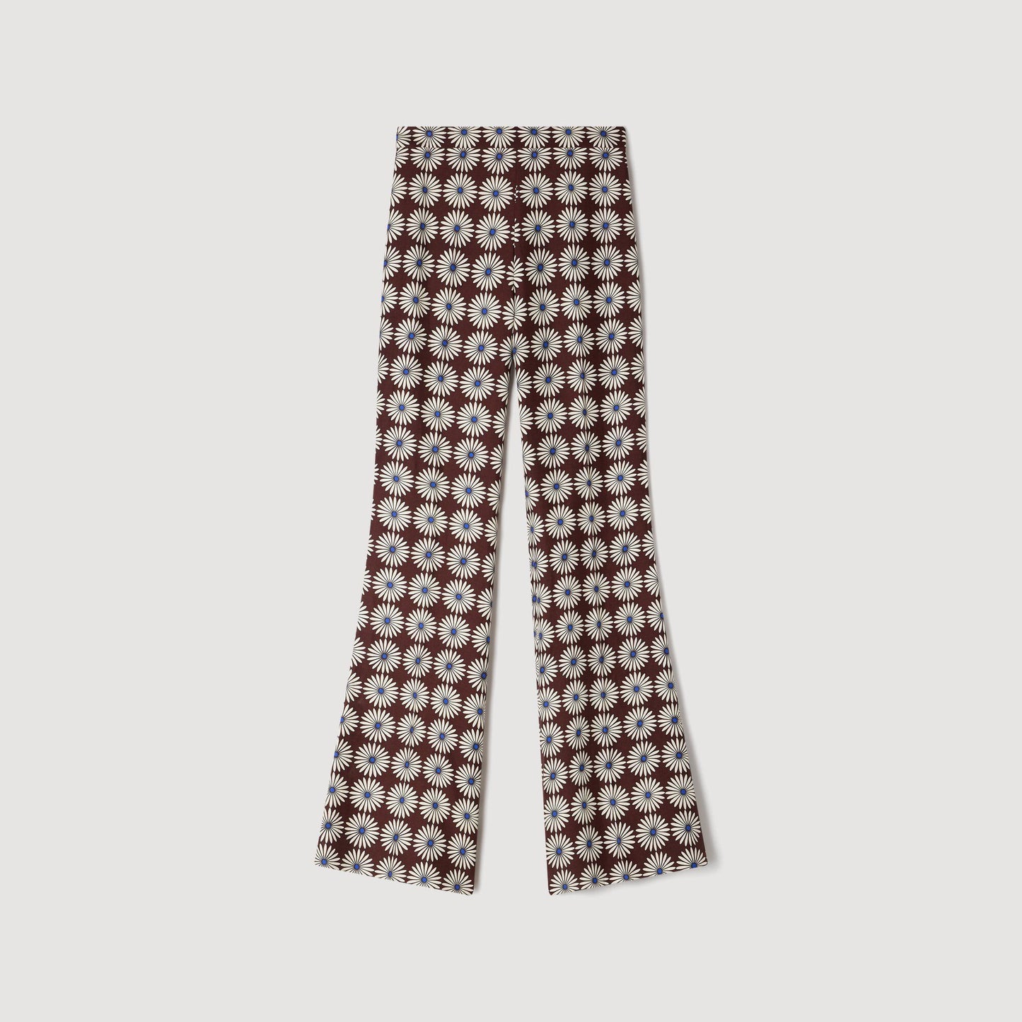 Floral-print floaty trousers