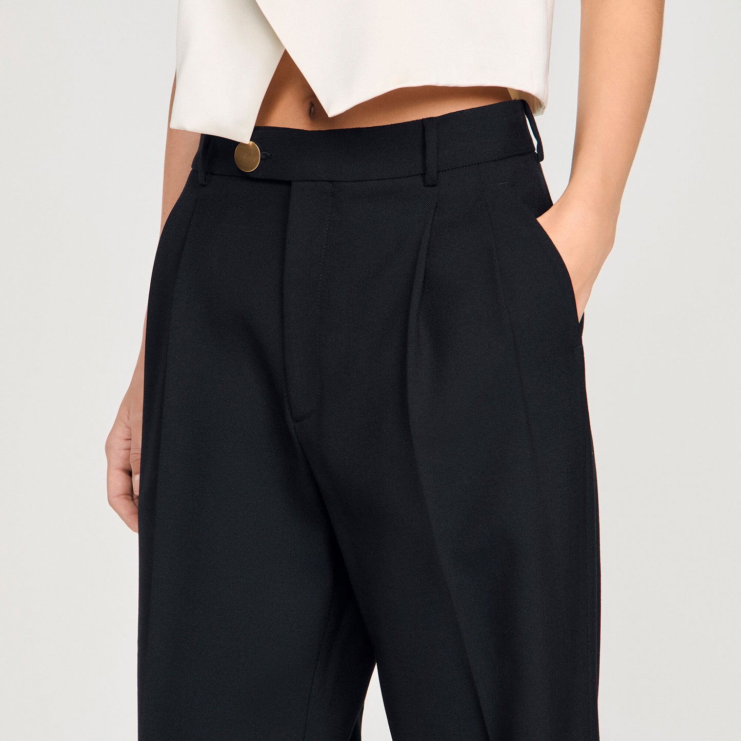 Wool suit trousers